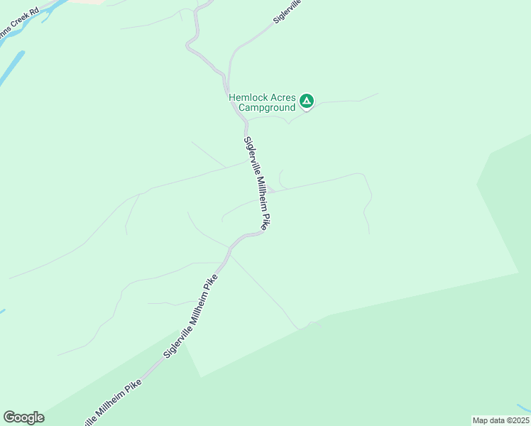 map of restaurants, bars, coffee shops, grocery stores, and more near 105 Siglerville Millheim Pike in Spring Mills
