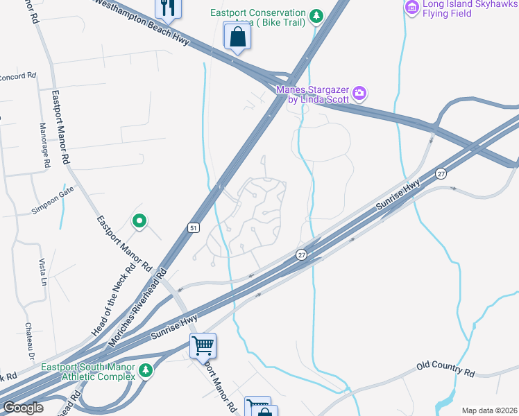 map of restaurants, bars, coffee shops, grocery stores, and more near 114 Overture Place in Eastport