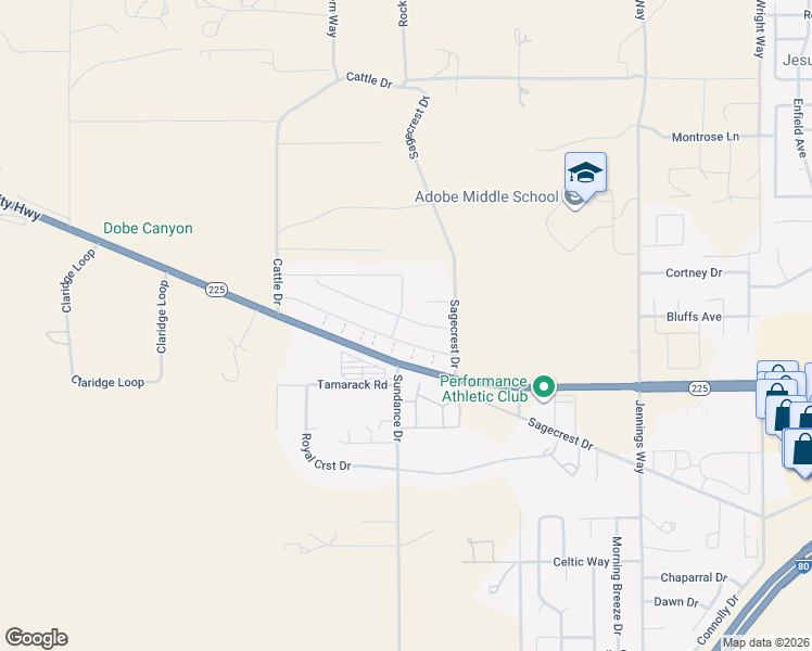 map of restaurants, bars, coffee shops, grocery stores, and more near 3560 Snowy River in Elko