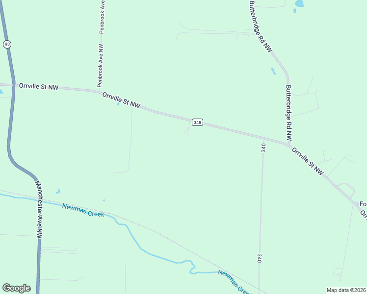 map of restaurants, bars, coffee shops, grocery stores, and more near 12580 Orrville Street Northwest in North Lawrence