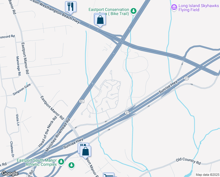 map of restaurants, bars, coffee shops, grocery stores, and more near 158 Symphony Court in Eastport