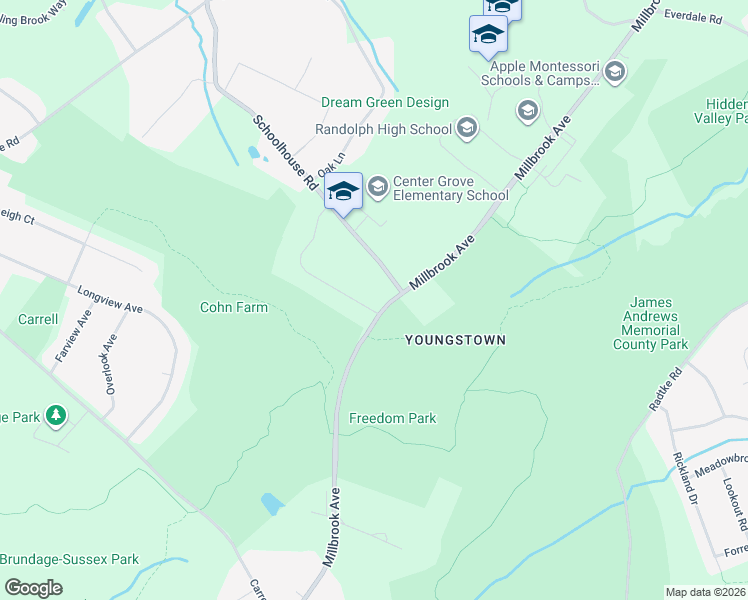map of restaurants, bars, coffee shops, grocery stores, and more near 2 Knollwood Terrace in Randolph