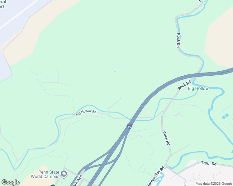 map of restaurants, bars, coffee shops, grocery stores, and more near Quick Farm Lane in State College