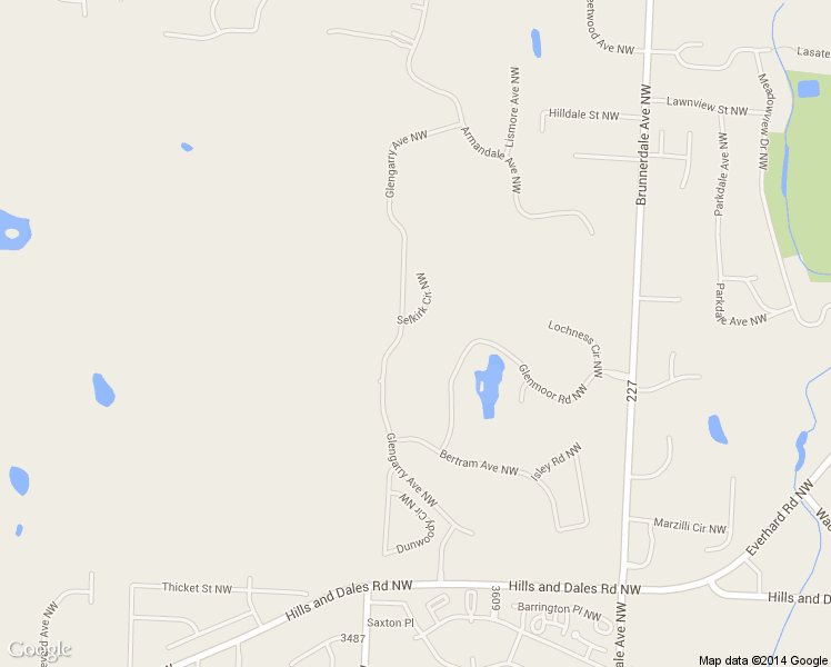 map of restaurants, bars, coffee shops, grocery stores, and more near 6500 Selkirk Cir NW in Canton