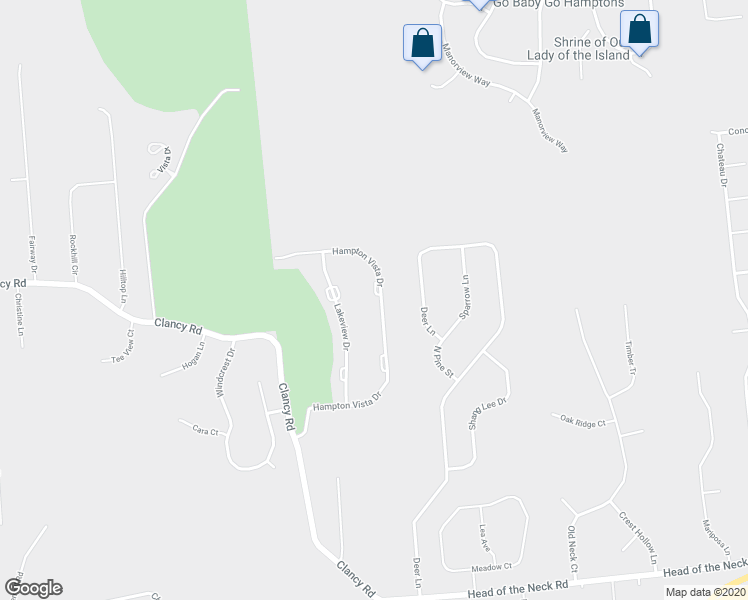 map of restaurants, bars, coffee shops, grocery stores, and more near 124 Hampton Vista Drive in Manorville