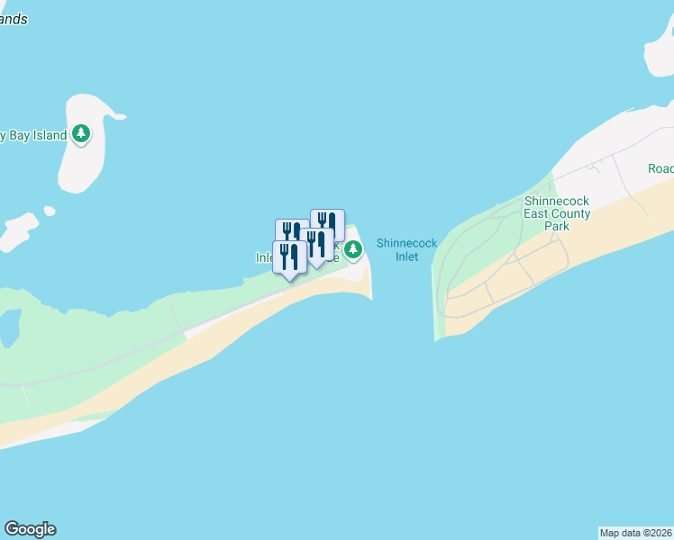 map of restaurants, bars, coffee shops, grocery stores, and more near 373 Beach Road in Southampton