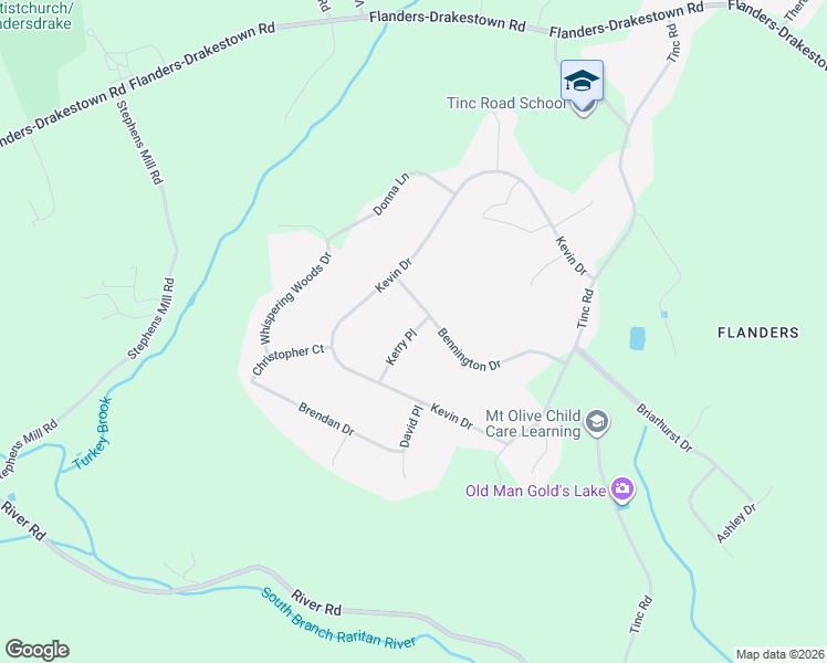 map of restaurants, bars, coffee shops, grocery stores, and more near 3 Kerry Place in Mount Olive