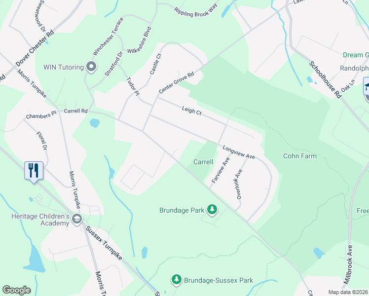 map of restaurants, bars, coffee shops, grocery stores, and more near 49A Carrell Road in Randolph