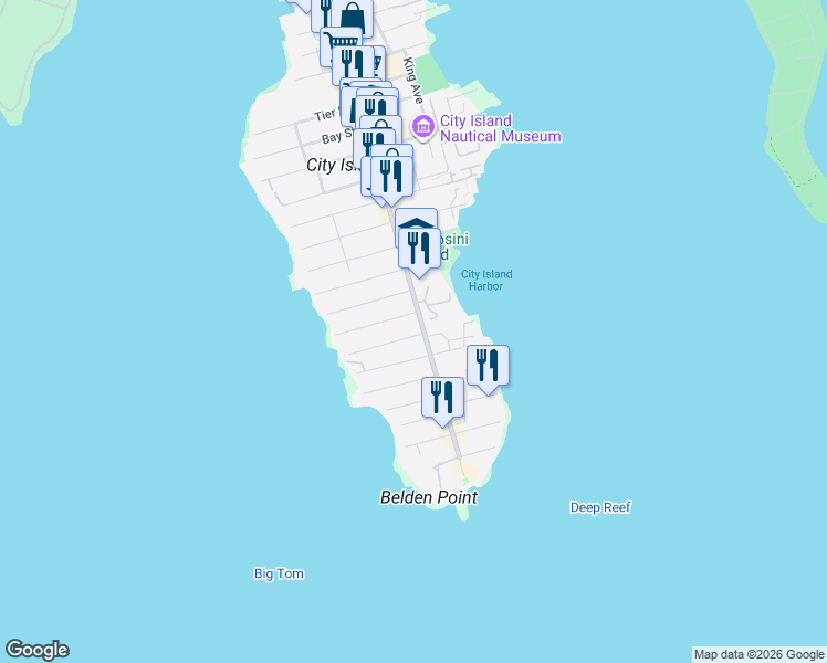 map of restaurants, bars, coffee shops, grocery stores, and more near 103 Reynold Street in The Bronx