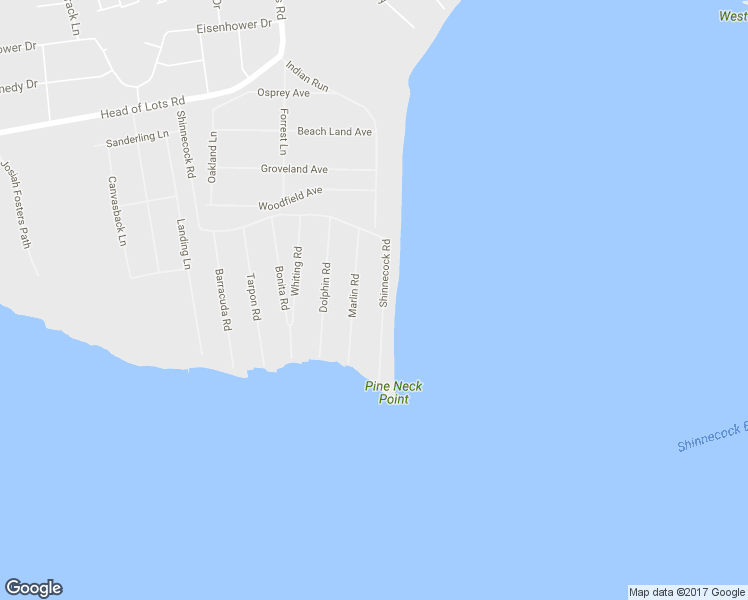 map of restaurants, bars, coffee shops, grocery stores, and more near 20 Shinnecock Road in East Quogue