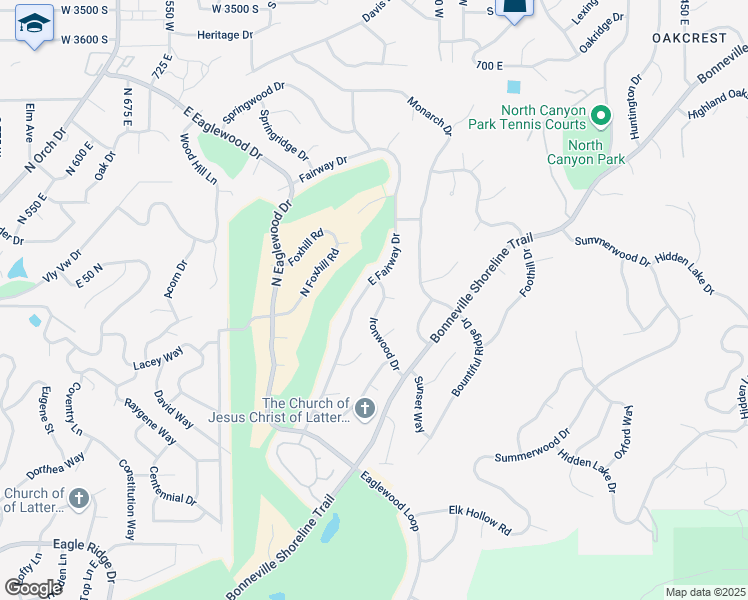 map of restaurants, bars, coffee shops, grocery stores, and more near 21 Ironwood Dr in North Salt Lake
