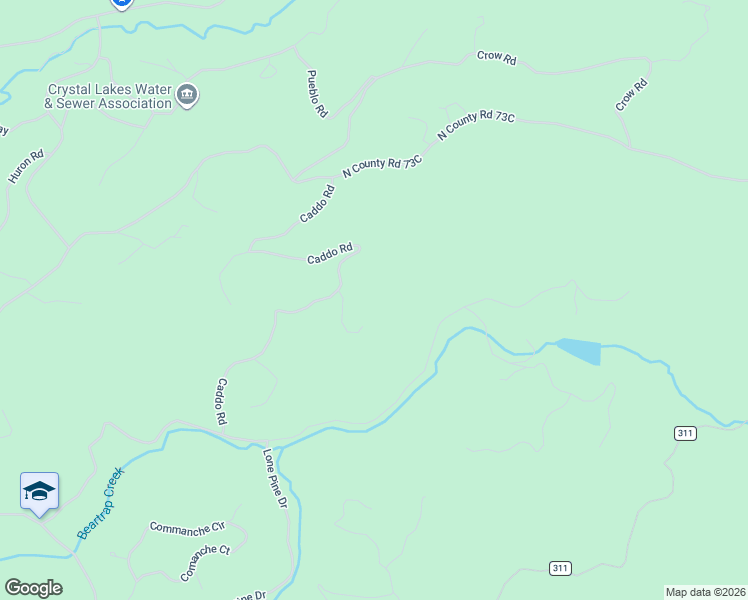 map of restaurants, bars, coffee shops, grocery stores, and more near 568 Caddo Road in Red Feather Lakes