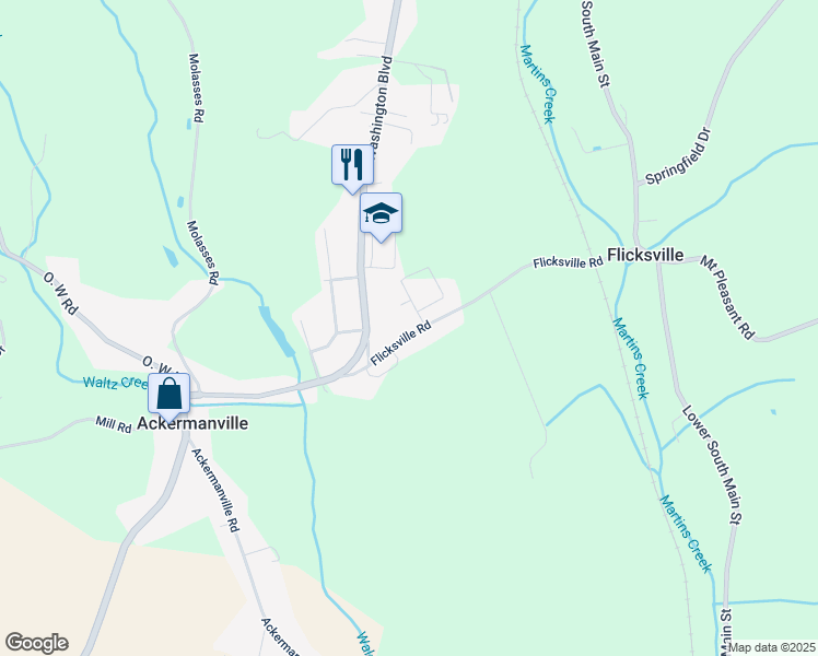 map of restaurants, bars, coffee shops, grocery stores, and more near 33 Flicksville Road in Bangor