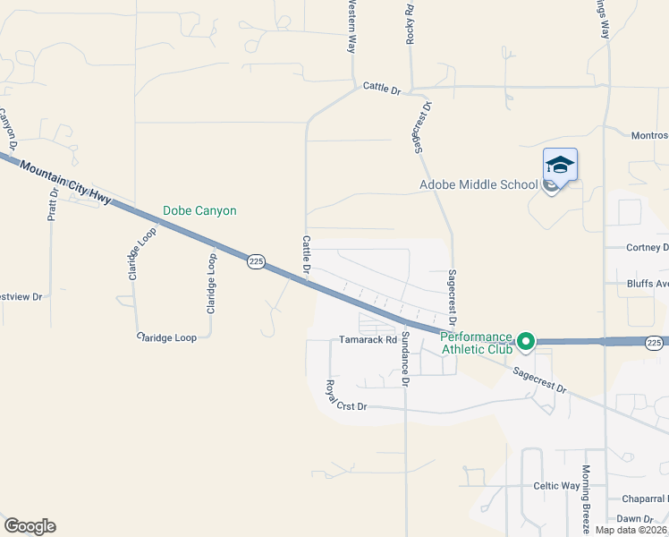 map of restaurants, bars, coffee shops, grocery stores, and more near 3862 Autumn Colors Drive in Elko