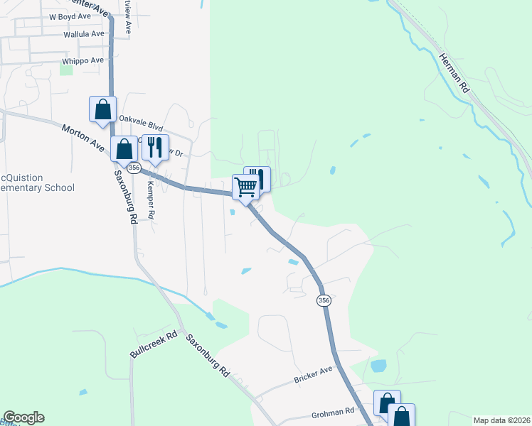 map of restaurants, bars, coffee shops, grocery stores, and more near 159 Freeport Road in Butler