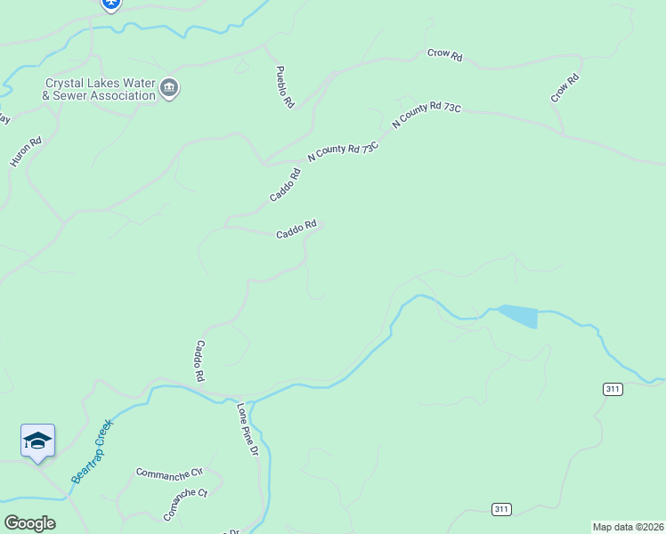 map of restaurants, bars, coffee shops, grocery stores, and more near 568 Caddo Road in Red Feather Lakes