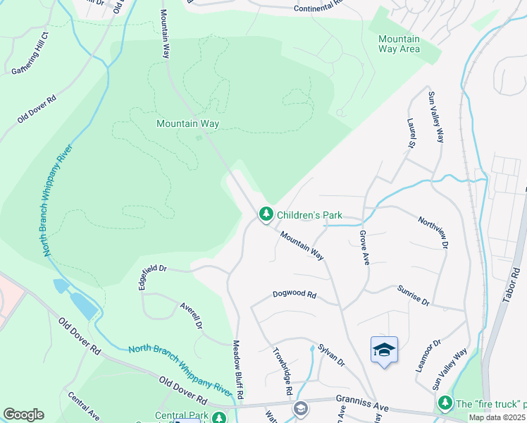 map of restaurants, bars, coffee shops, grocery stores, and more near 403 Mountain Way in Morris Plains