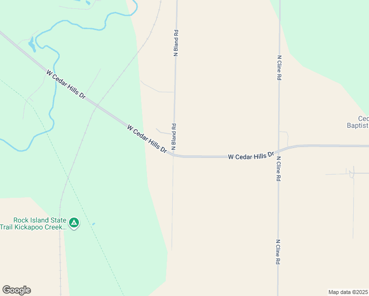 map of restaurants, bars, coffee shops, grocery stores, and more near 3601 West Cedar Hills Drive in Dunlap