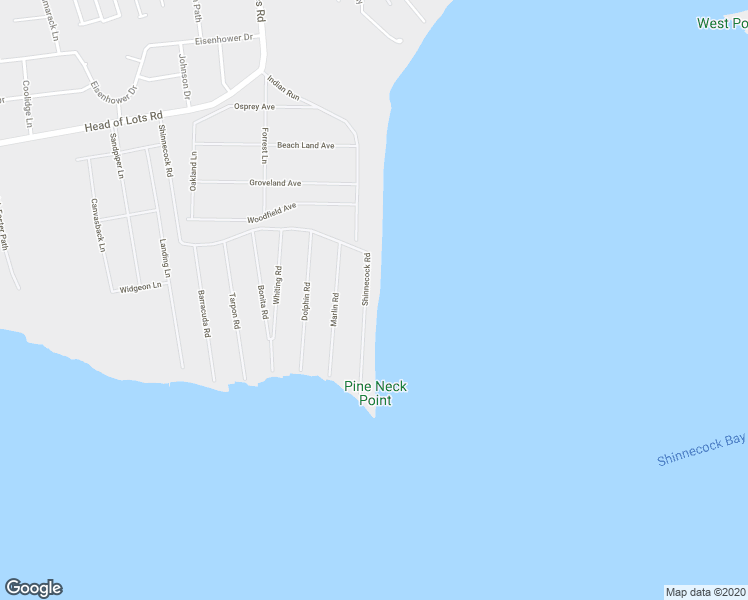 map of restaurants, bars, coffee shops, grocery stores, and more near 15 Shinnecock Road in East Quogue