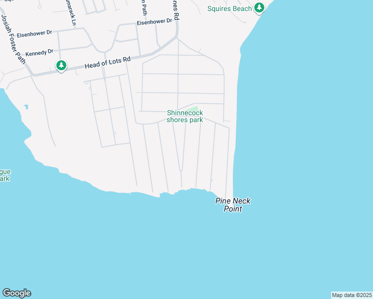 map of restaurants, bars, coffee shops, grocery stores, and more near 25 Whiting Road in East Quogue