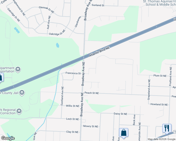 map of restaurants, bars, coffee shops, grocery stores, and more near 713 Mosby Lane in Louisville