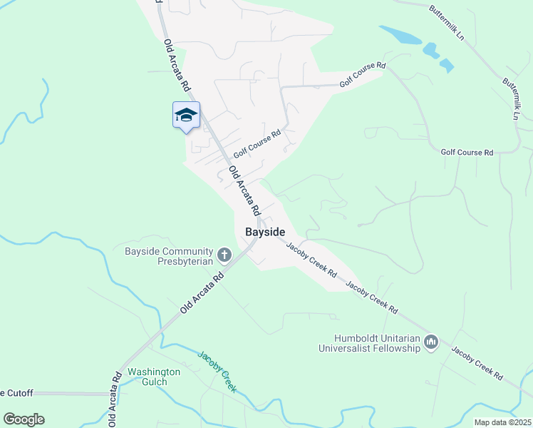 map of restaurants, bars, coffee shops, grocery stores, and more near 1814 Old Arcata Road in Bayside