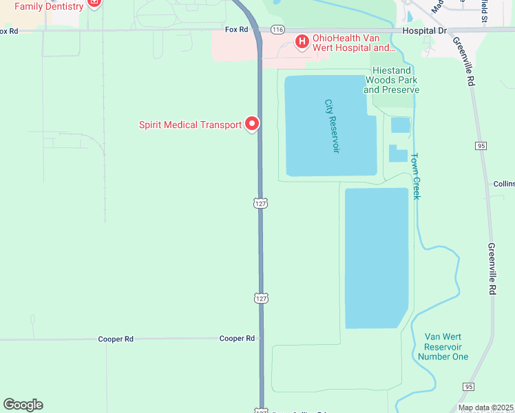 map of restaurants, bars, coffee shops, grocery stores, and more near 11000-11242 U.S. 127 in Van Wert
