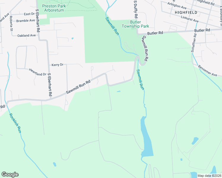 map of restaurants, bars, coffee shops, grocery stores, and more near 261 Sawmill Run Road in Butler