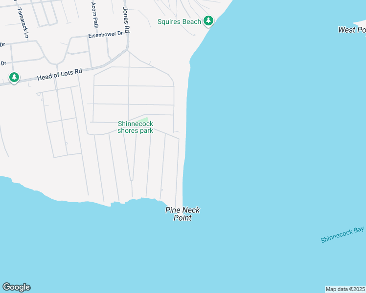 map of restaurants, bars, coffee shops, grocery stores, and more near 5 Shinnecock Road in East Quogue