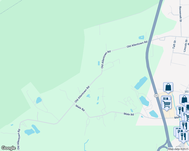 map of restaurants, bars, coffee shops, grocery stores, and more near 458 Old Allentown Road in Wind Gap