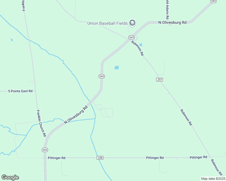 map of restaurants, bars, coffee shops, grocery stores, and more near 3220 North Olivesburg Road in Mansfield