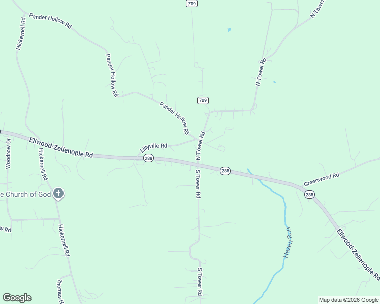 map of restaurants, bars, coffee shops, grocery stores, and more near 652 Pennsylvania 288 in Ellwood City