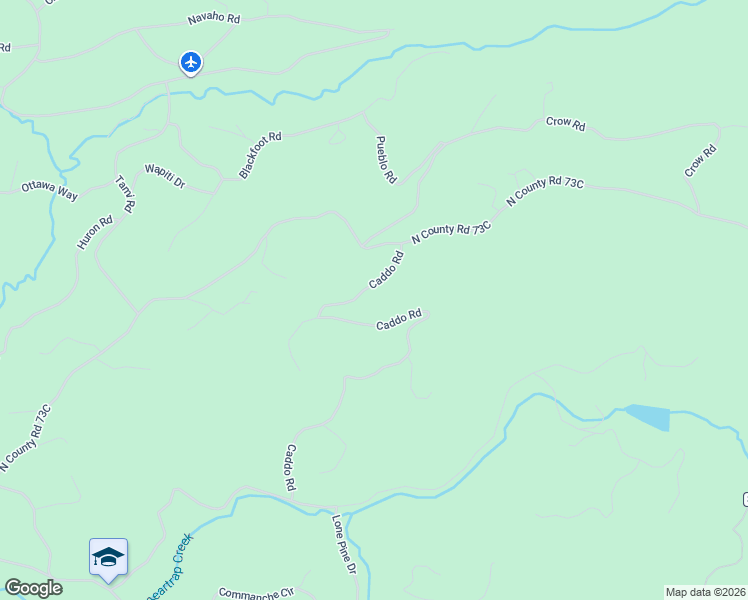 map of restaurants, bars, coffee shops, grocery stores, and more near 1074 Caddo Road in Red Feather Lakes