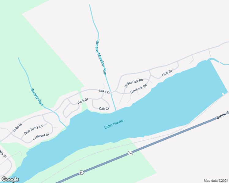 map of restaurants, bars, coffee shops, grocery stores, and more near Lake Drive in Nesquehoning