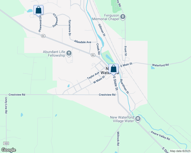 map of restaurants, bars, coffee shops, grocery stores, and more near 76734 Taylor Avenue in New Waterford