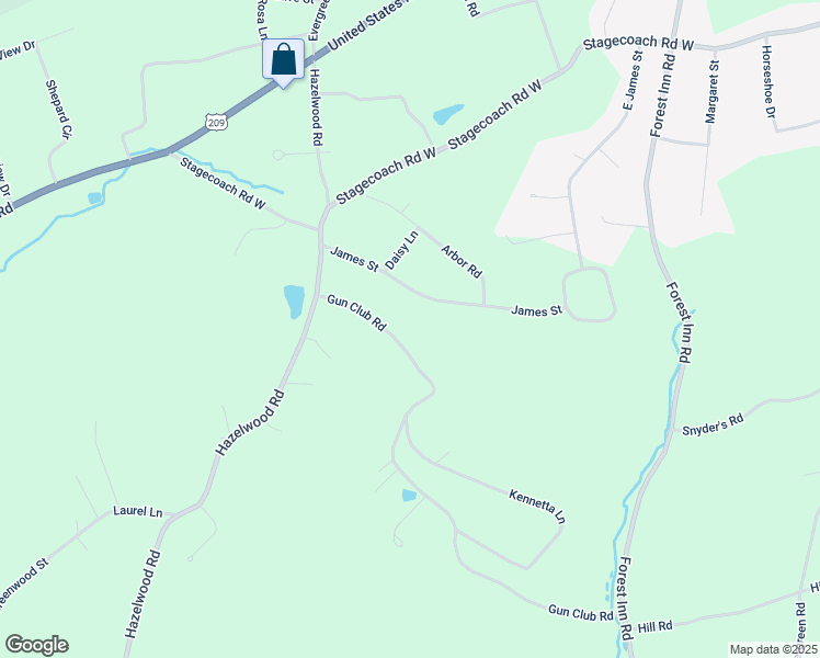 map of restaurants, bars, coffee shops, grocery stores, and more near 195 Gun Club Road in Palmerton