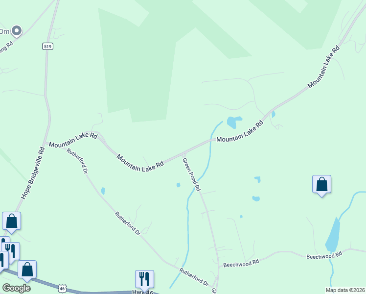 map of restaurants, bars, coffee shops, grocery stores, and more near 85 Mountain Lake Road in Belvidere