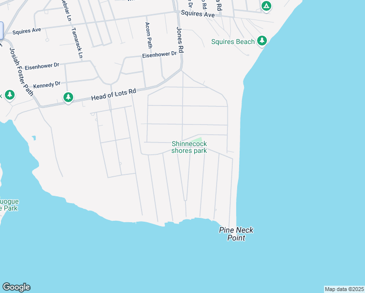 map of restaurants, bars, coffee shops, grocery stores, and more near Shinnecock Road in East Quogue