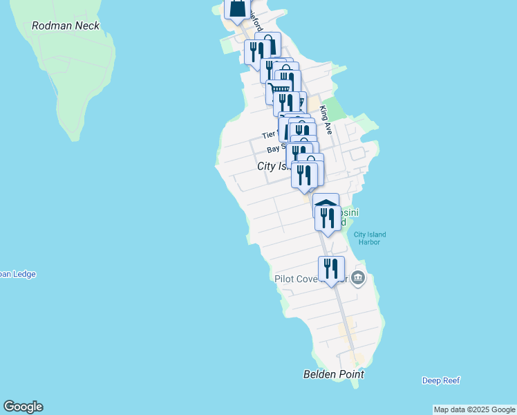 map of restaurants, bars, coffee shops, grocery stores, and more near 4D Caroll Street in Bronx