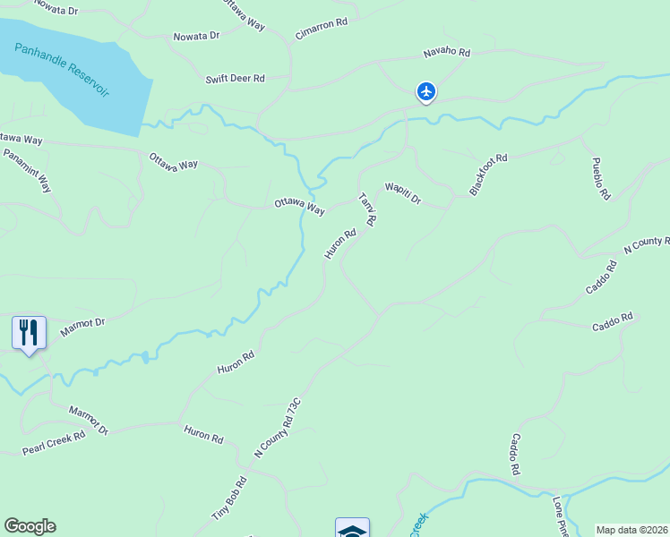 map of restaurants, bars, coffee shops, grocery stores, and more near 141 Tami Road in Red Feather Lakes
