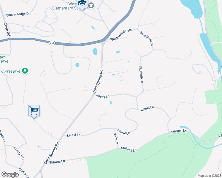 map of restaurants, bars, coffee shops, grocery stores, and more near 536 Cold Spring Road in Syosset