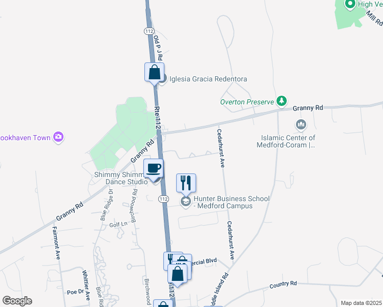 map of restaurants, bars, coffee shops, grocery stores, and more near 312 Centre Court in Medford