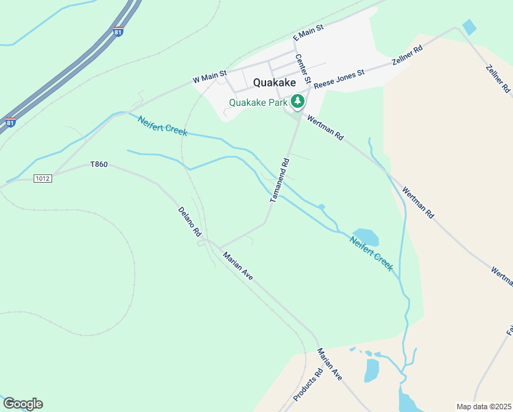 map of restaurants, bars, coffee shops, grocery stores, and more near 47 Tamanend Road in Tamaqua