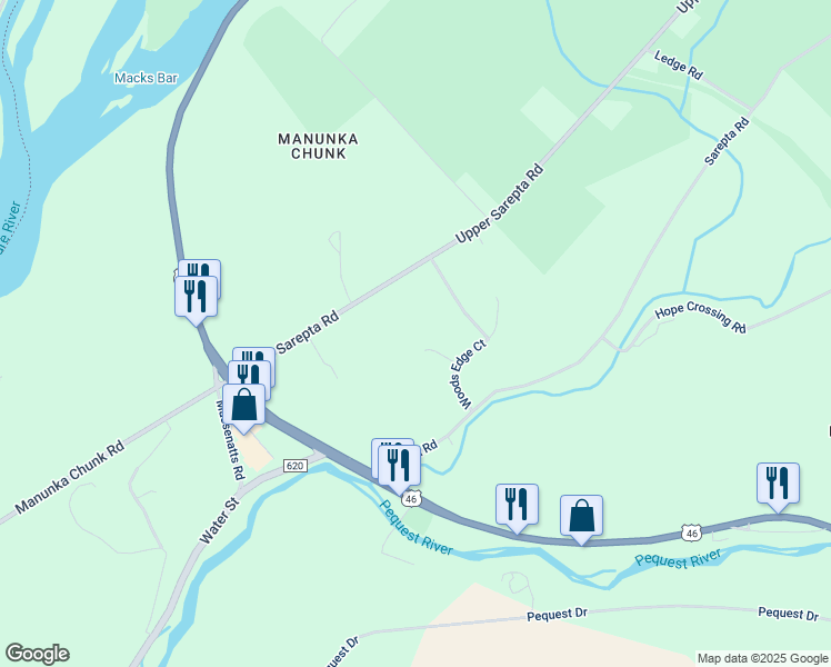map of restaurants, bars, coffee shops, grocery stores, and more near 6 Hillside Court in Belvidere