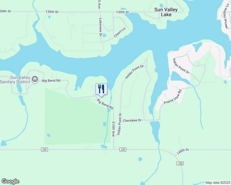 map of restaurants, bars, coffee shops, grocery stores, and more near 1358 310th Avenue in Ellston