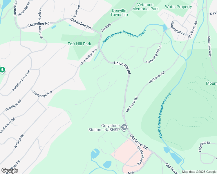 map of restaurants, bars, coffee shops, grocery stores, and more near 17 Puddingstone Road in Morris Plains