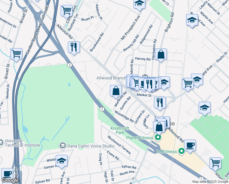 map of restaurants, bars, coffee shops, grocery stores, and more near 30 Windsor Road in Clifton