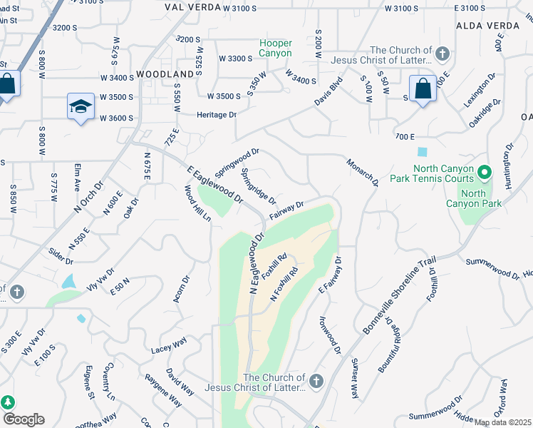map of restaurants, bars, coffee shops, grocery stores, and more near 967 South Eaglewood Drive in North Salt Lake