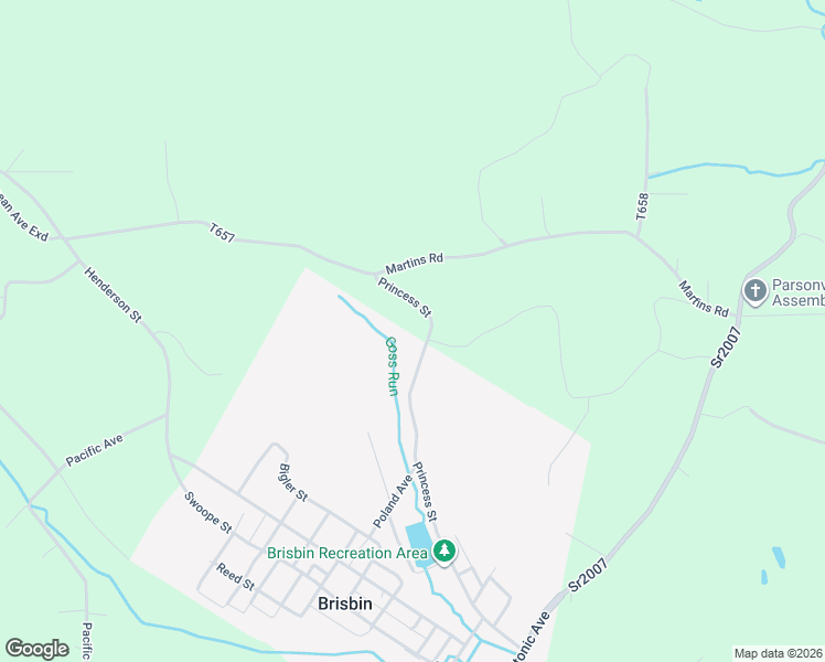 map of restaurants, bars, coffee shops, grocery stores, and more near 767 Princess Street in Houtzdale