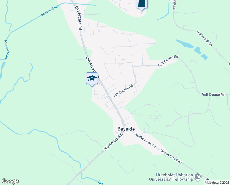 map of restaurants, bars, coffee shops, grocery stores, and more near 1648 Old Arcata Rd in Bayside